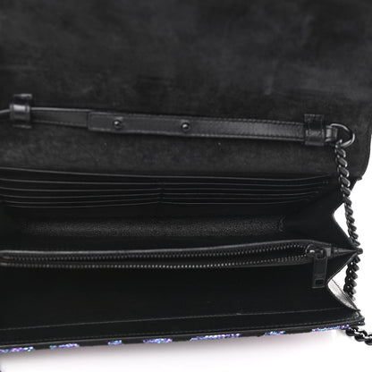 Saint Laurent Tiger Burnout Monogram Chain Wallet Multicolor 5 of 12