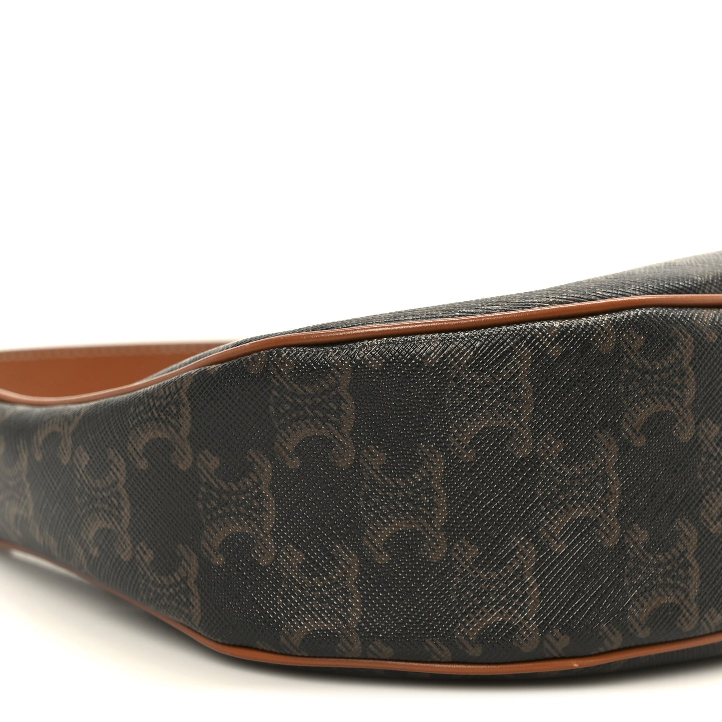 Triomphe Canvas Calfskin Ava Shoulder Bag Tan