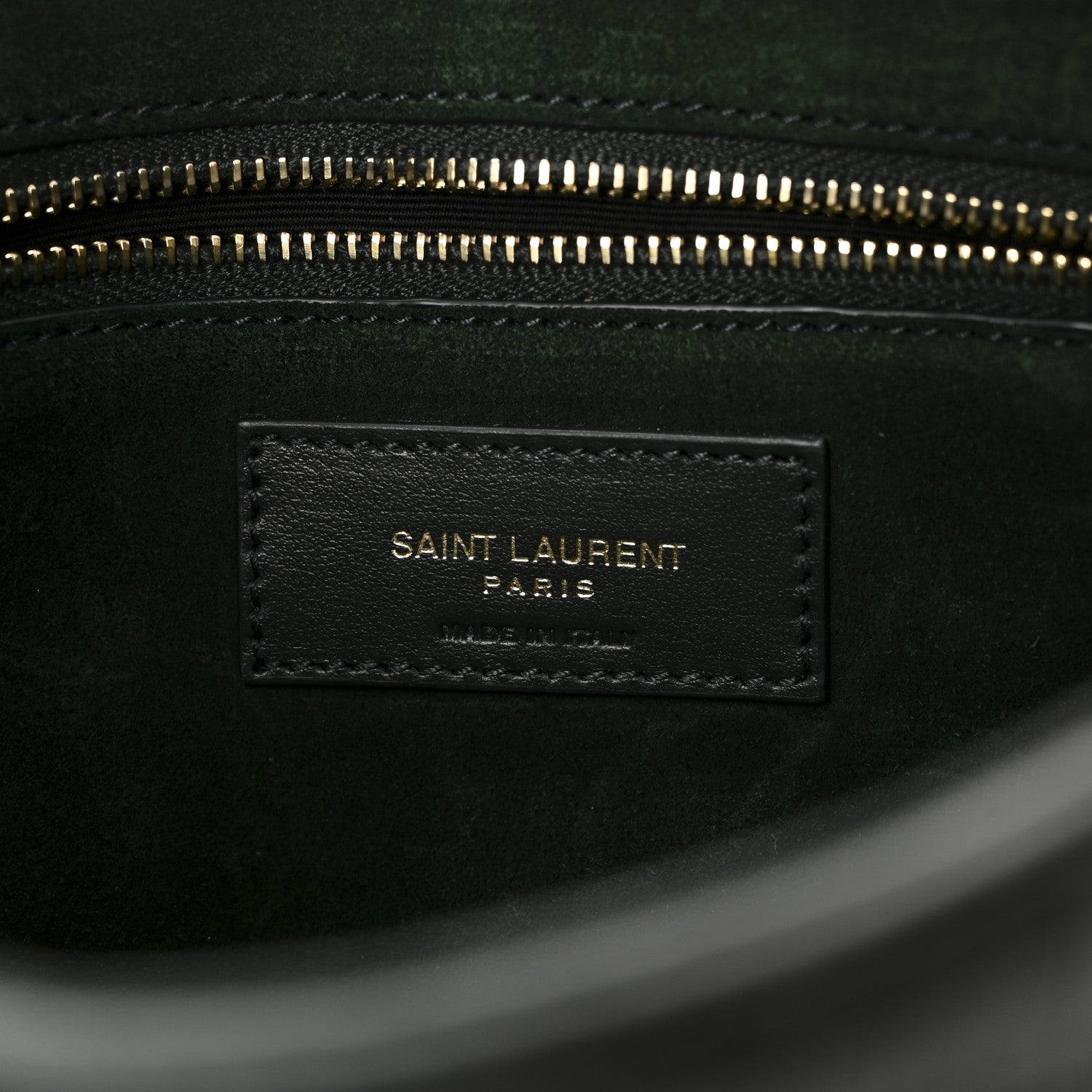 Saint Laurent Calfskin Crocodile Embossed Le 5 A 7 Hobo Dark Green Bottle 6 of 9
