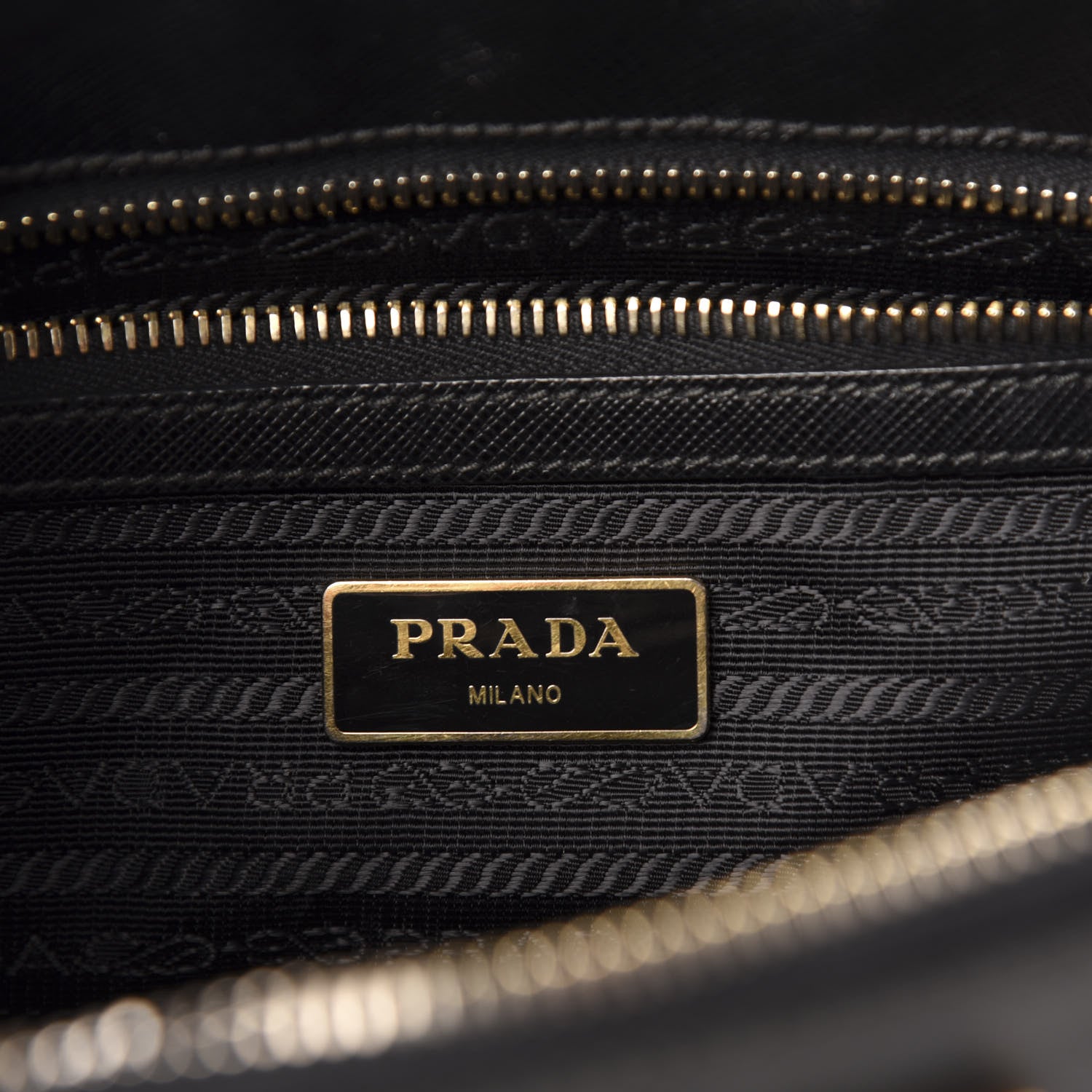 Prada Saffiano Small Galleria Double Zip Tote Black 6 of 16