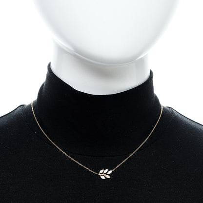 Tiffany 18K Rose Gold Diamond Victoria Vine Pendant Necklace 2 of 6