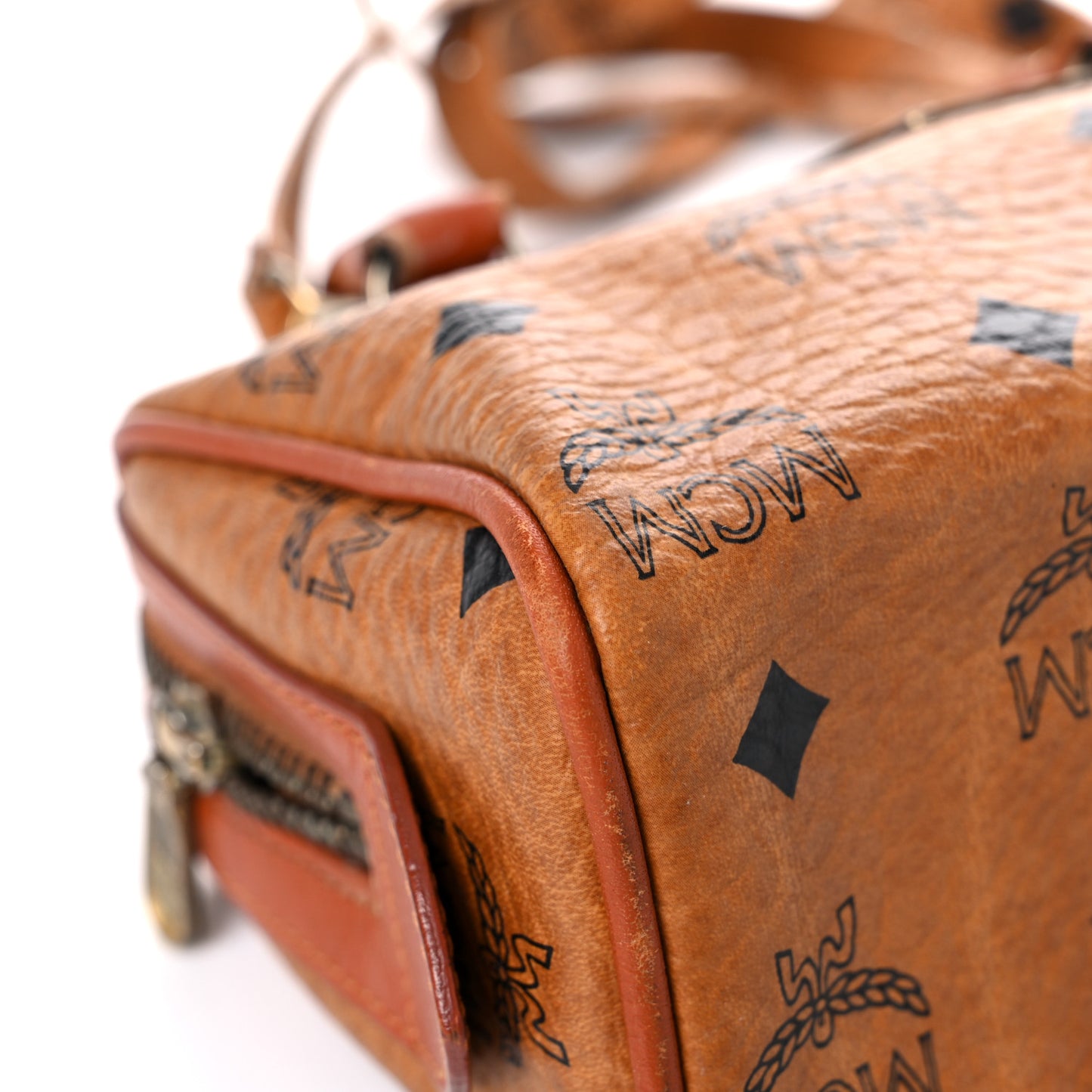 Visetos Mini Boston Bag Cognac