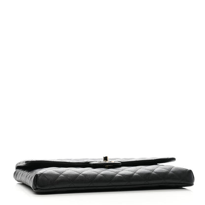 Chanel Caviar Quilted Flap Clutch Black 4 of 9