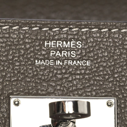 Hermes Chevre Mysore Kelly To Go Wallet Etoupe 9 of 15