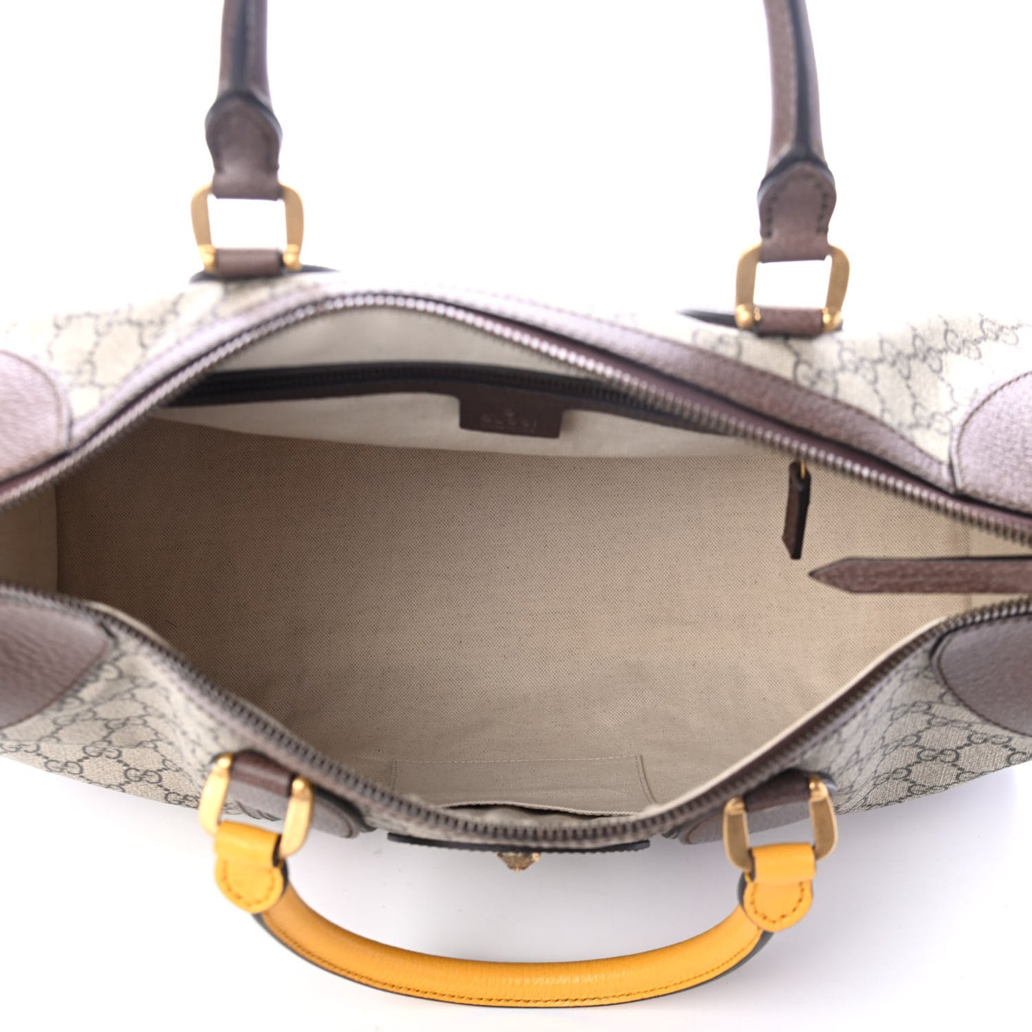 Soft GG Supreme Monogram Web Neo Vintage Duffle Bag Beige New Acero Crop