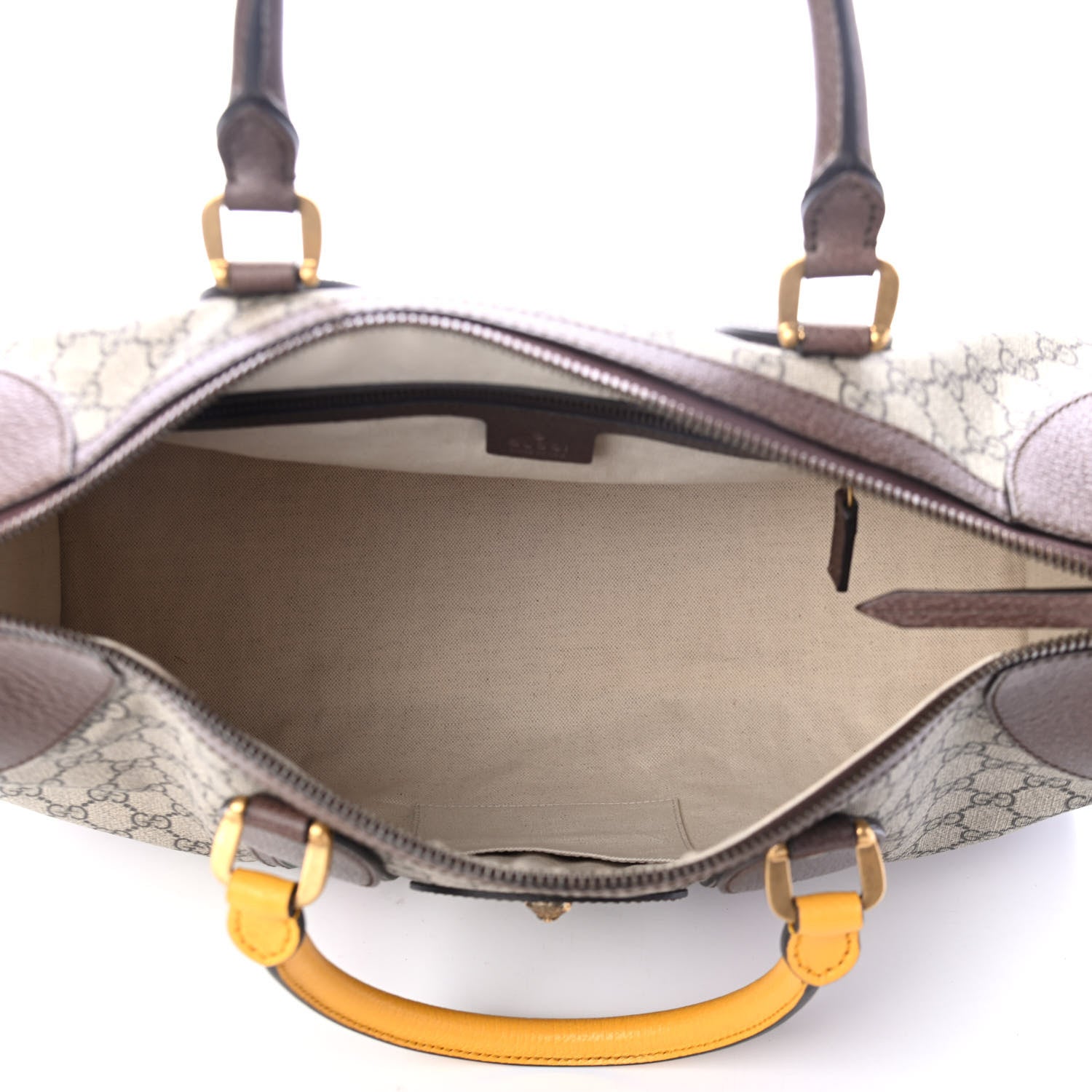 Gucci Soft GG Supreme Monogram Web Neo Vintage Duffle Bag Beige New Acero Crop 4 of 8