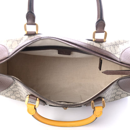 Gucci Soft GG Supreme Monogram Web Neo Vintage Duffle Bag Beige New Acero Crop 4 of 8