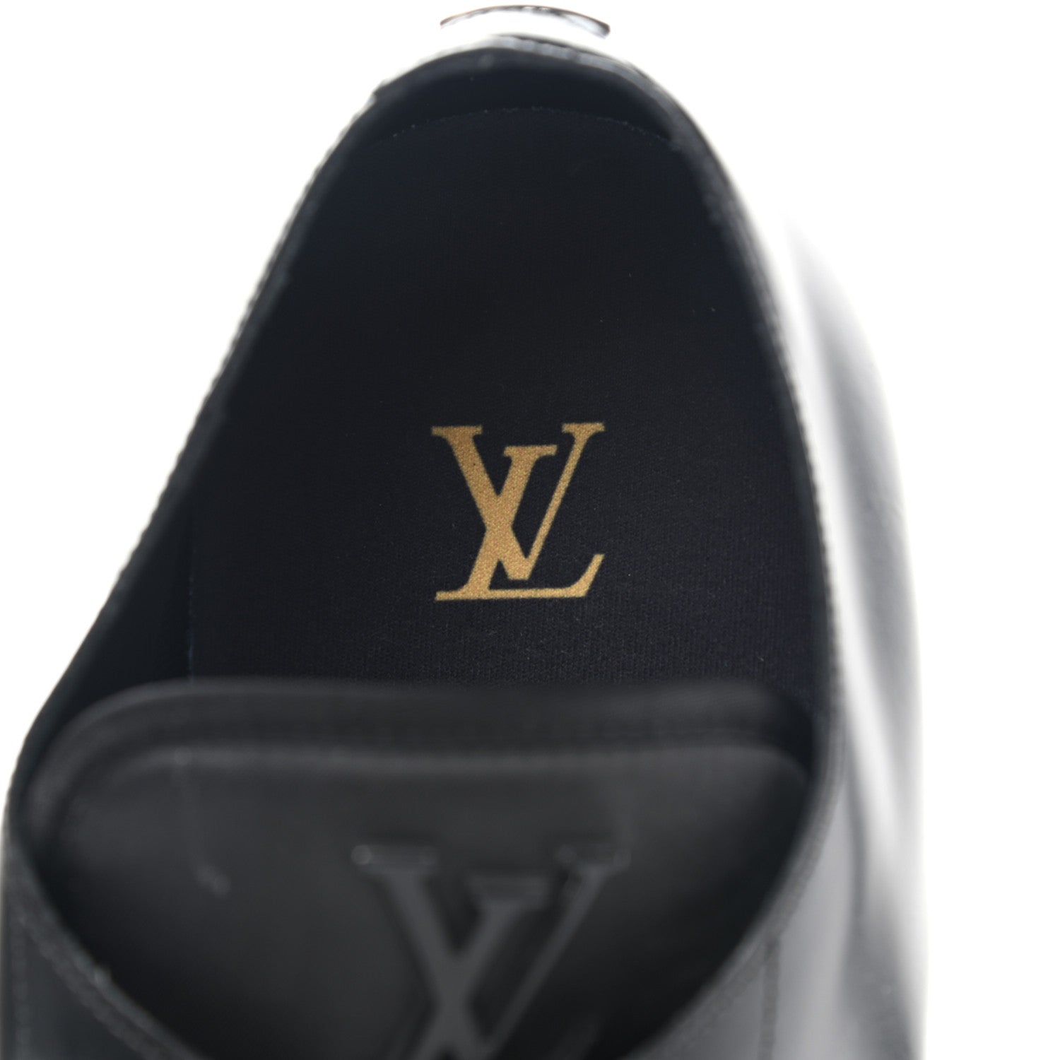 Louis Vuitton Calfskin Mens Formal Derby Shoes 10 Black 7 of 12