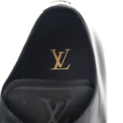 Louis Vuitton Calfskin Mens Formal Derby Shoes 10 Black 7 of 12