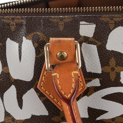 Louis Vuitton Monogram Graffiti Speedy 30 Silver 10 of 11