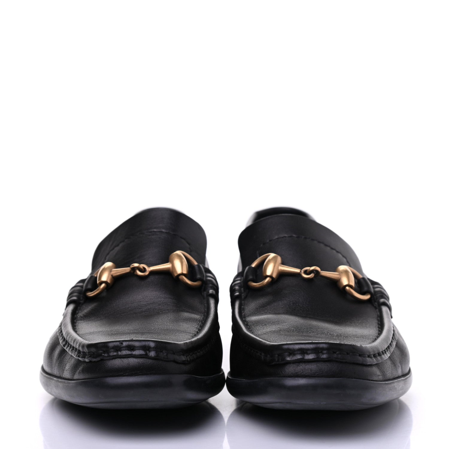 Gucci Calfskin Mens Horsebit Driver Loafers 7.5 Black 2 of 17