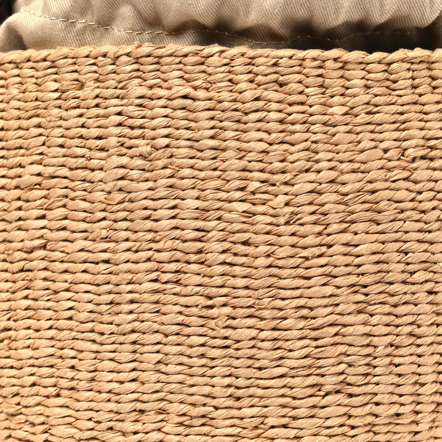 X MIFUKO Raffia Calfskin Small Woody Basket Shoulder Bag Black Beige
