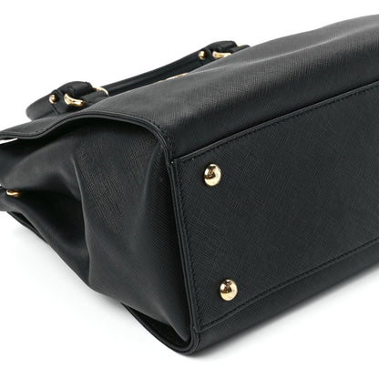 Salvatore Ferragamo Saffiano Small Beky Tote Black 12 of 13