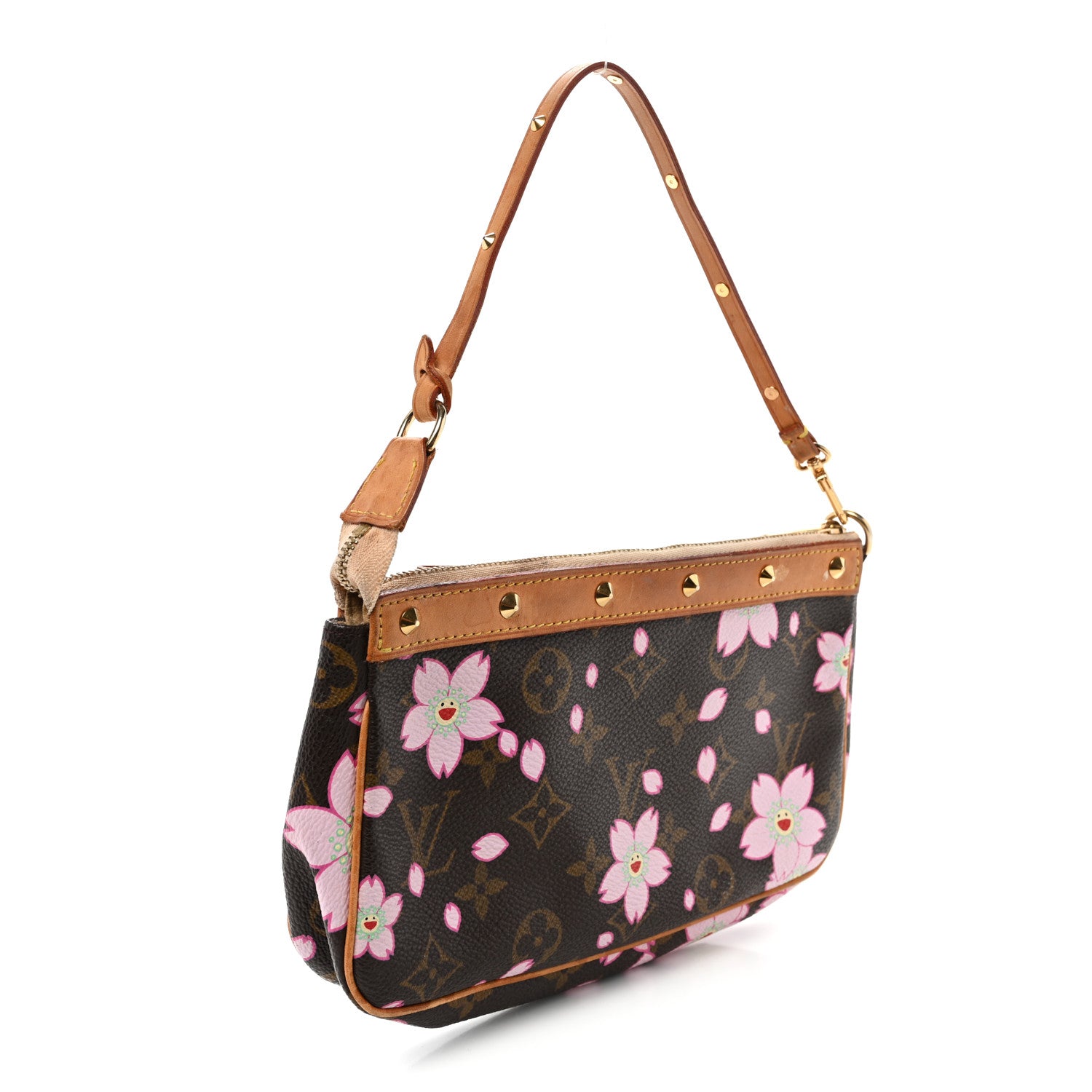 Louis Vuitton Monogram Cherry Blossom Pochette Accessories Brown 3 of 11