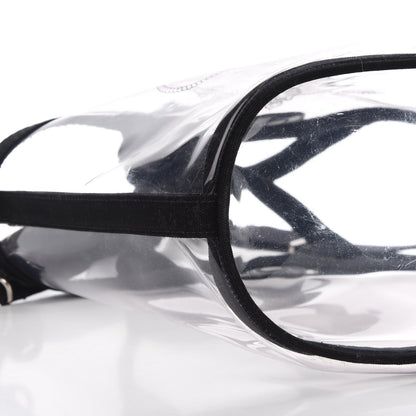 Prada Plexiglass Canapa Small Shopper Tote Black 8 of 9