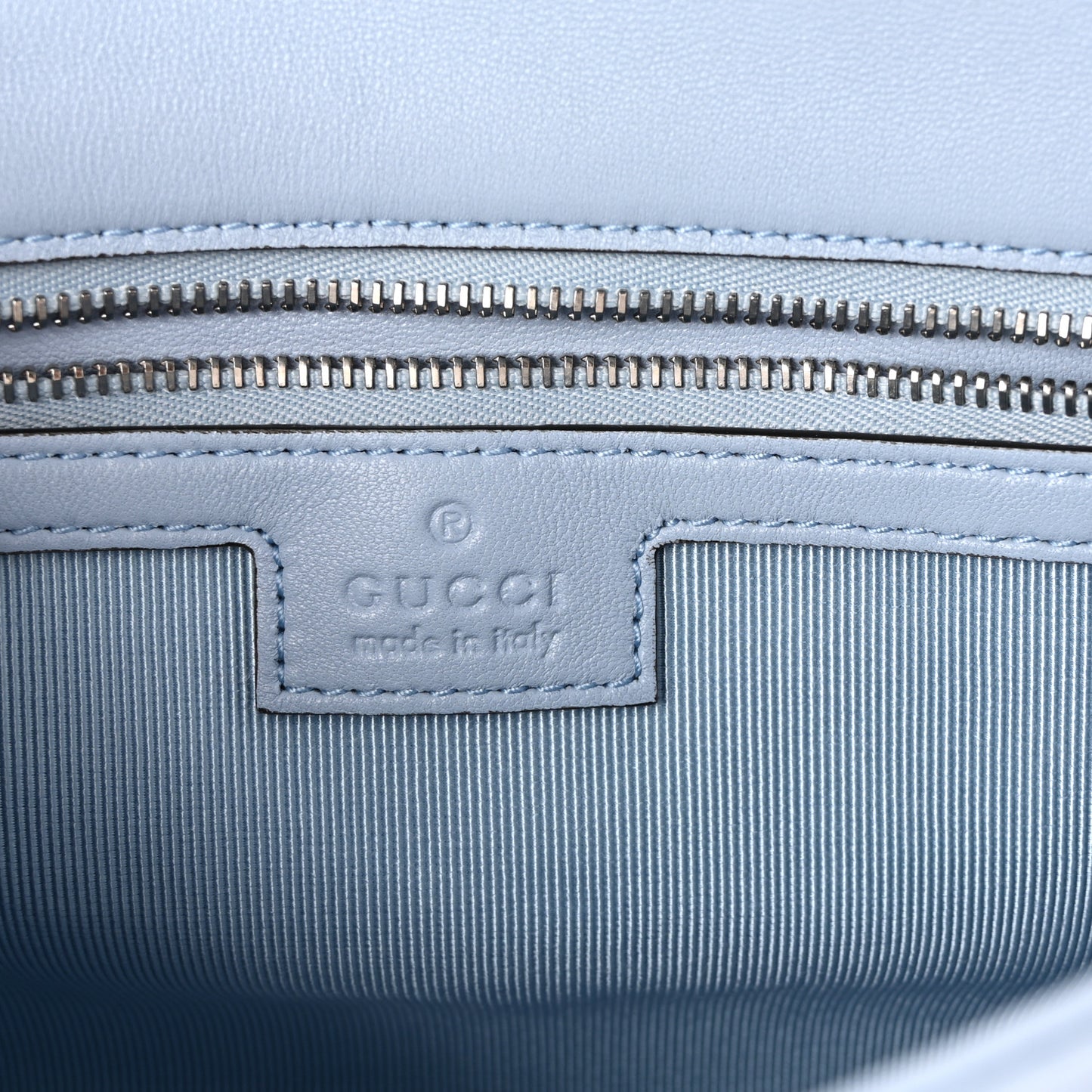 Lambskin Matelasse Medium GG Marmont Shoulder Bag Light Blue
