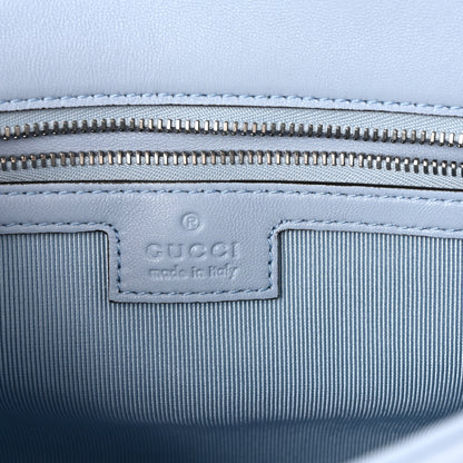 Gucci Lambskin Matelasse Medium GG Marmont Shoulder Bag Light Blue 6 of 9