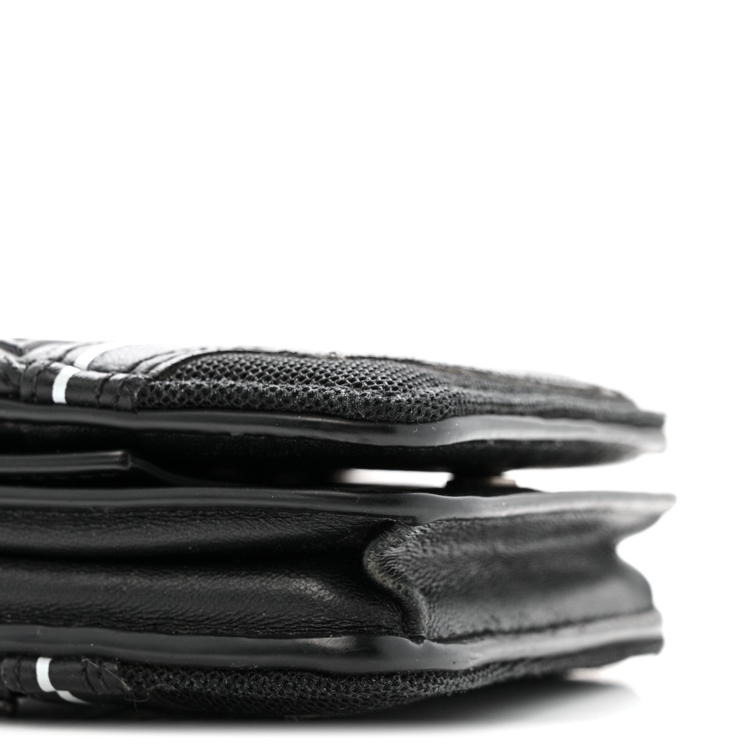 Balenciaga Faux Calfskin Fabric Sneakerhead Crossbody Wallet Black 8 of 13