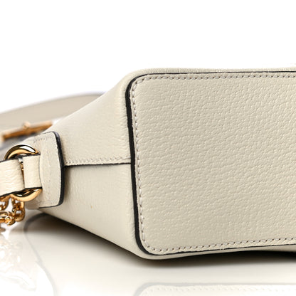 Gucci Textured Dollar Calfskin Web Small Ophidia Dome Shoulder Bag Mystic White 10 of 11