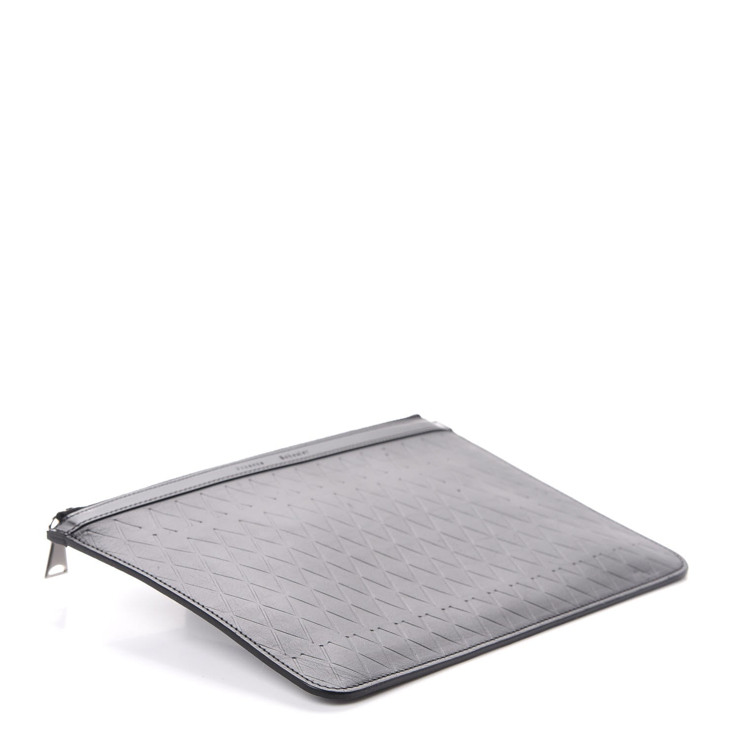 Proenza Schouler Diamond Calfskin Embossed Zip Pouch Black 4 of 6