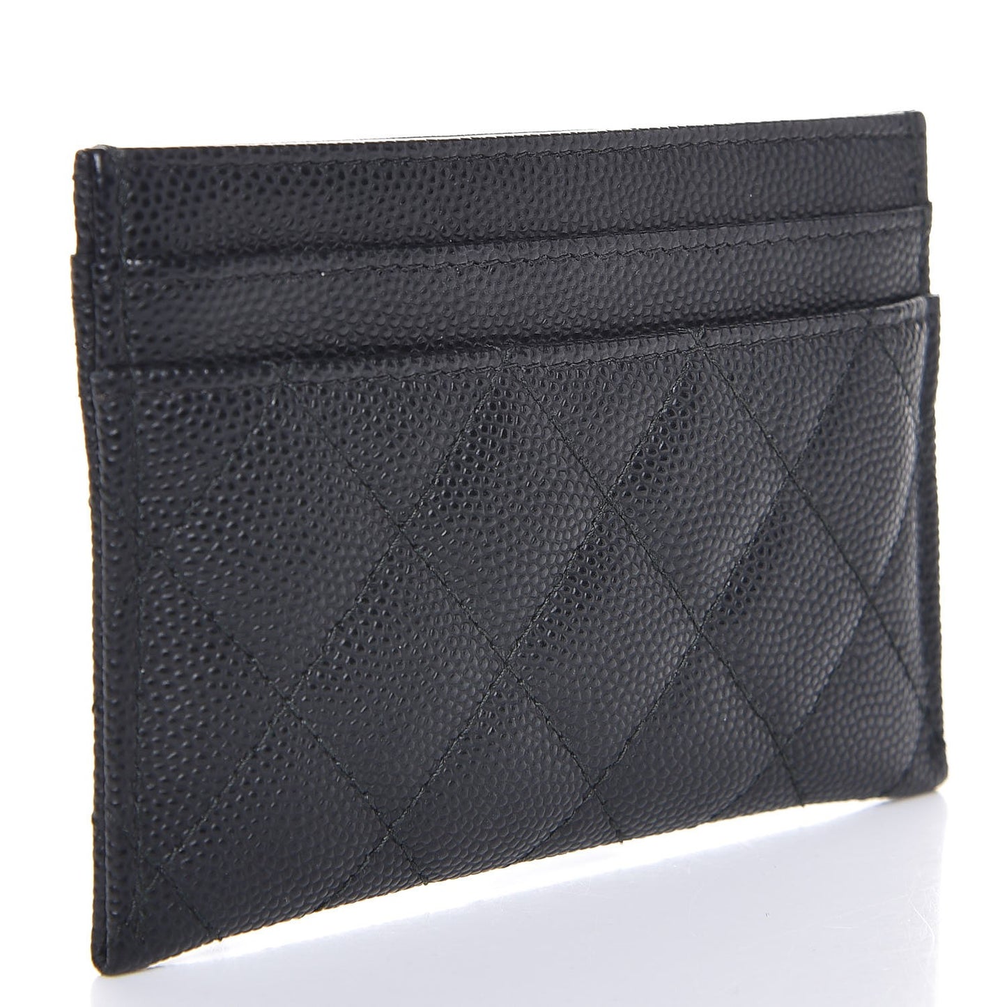 Caviar Quilted Boy Card Holder Black