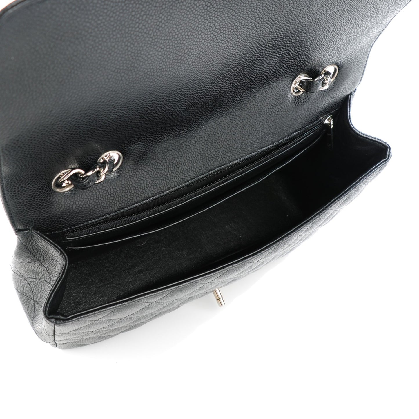 Caviar Quilted Jumbo Single Flap Black
