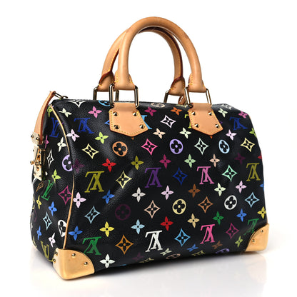 Louis Vuitton Monogram Multicolor Speedy 30 Black 3 of 10