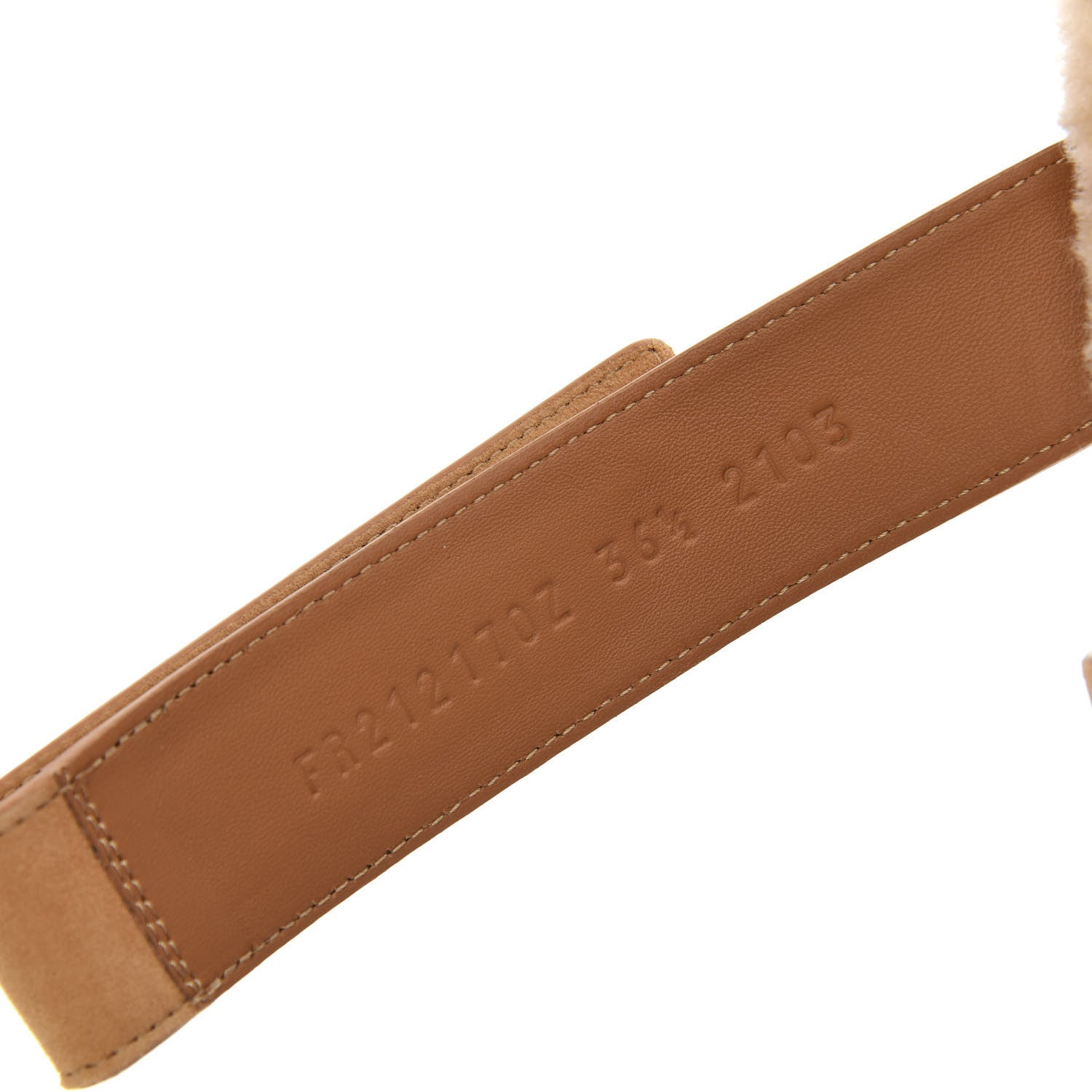 Hermes Suede Goatskin Woolskin Womens Chypre Sandals 36.5 Golden Beige 8 of 9