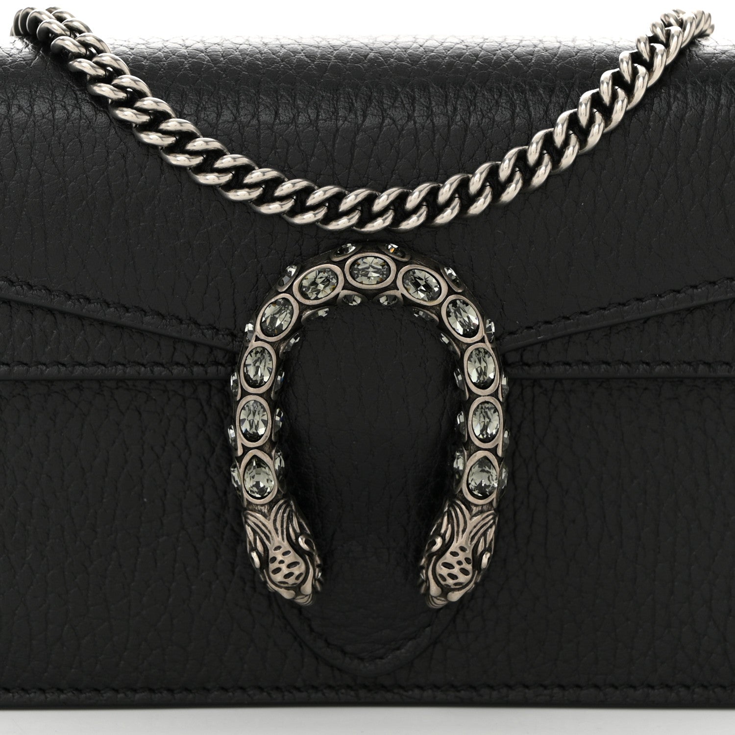 Gucci Calfskin Super Mini Dionysus Shoulder Bag Black 7 of 9