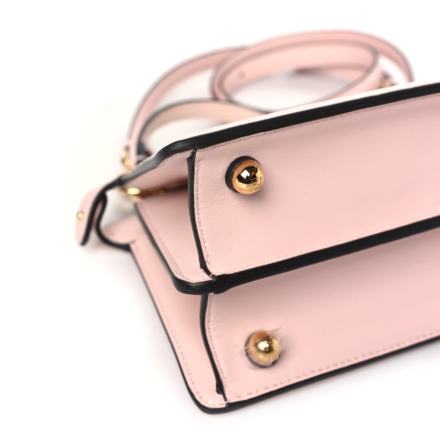 Fendi Shiny Nappa Petite Peekaboo I SEE U Satchel Rosa Confetto 8 of 9