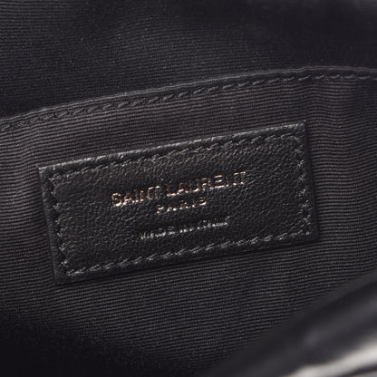 Saint Laurent Calfskin Matelasse Monogram Lou Camera Bag Black 6 of 9