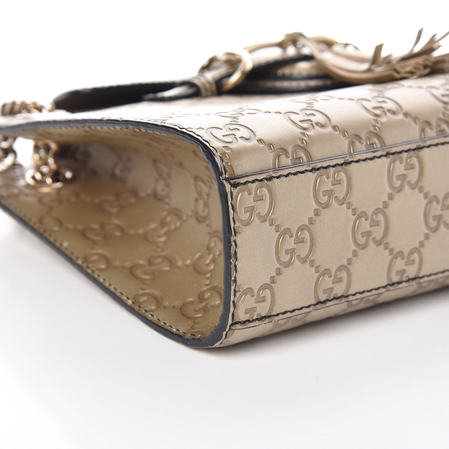 Shine Guccissima Small Emily Chain Shoulder Bag Gold