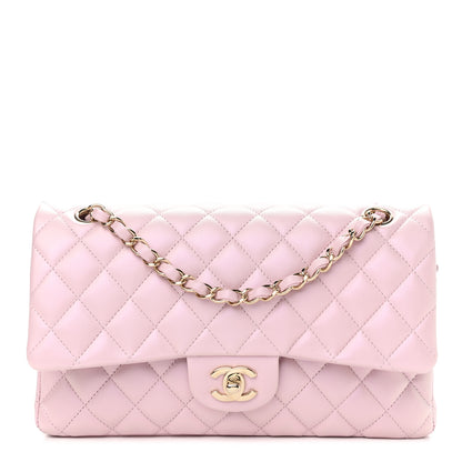 Chanel Iridescent Calfskin Quilted Medium Double Flap Light Pink 1 of 11
