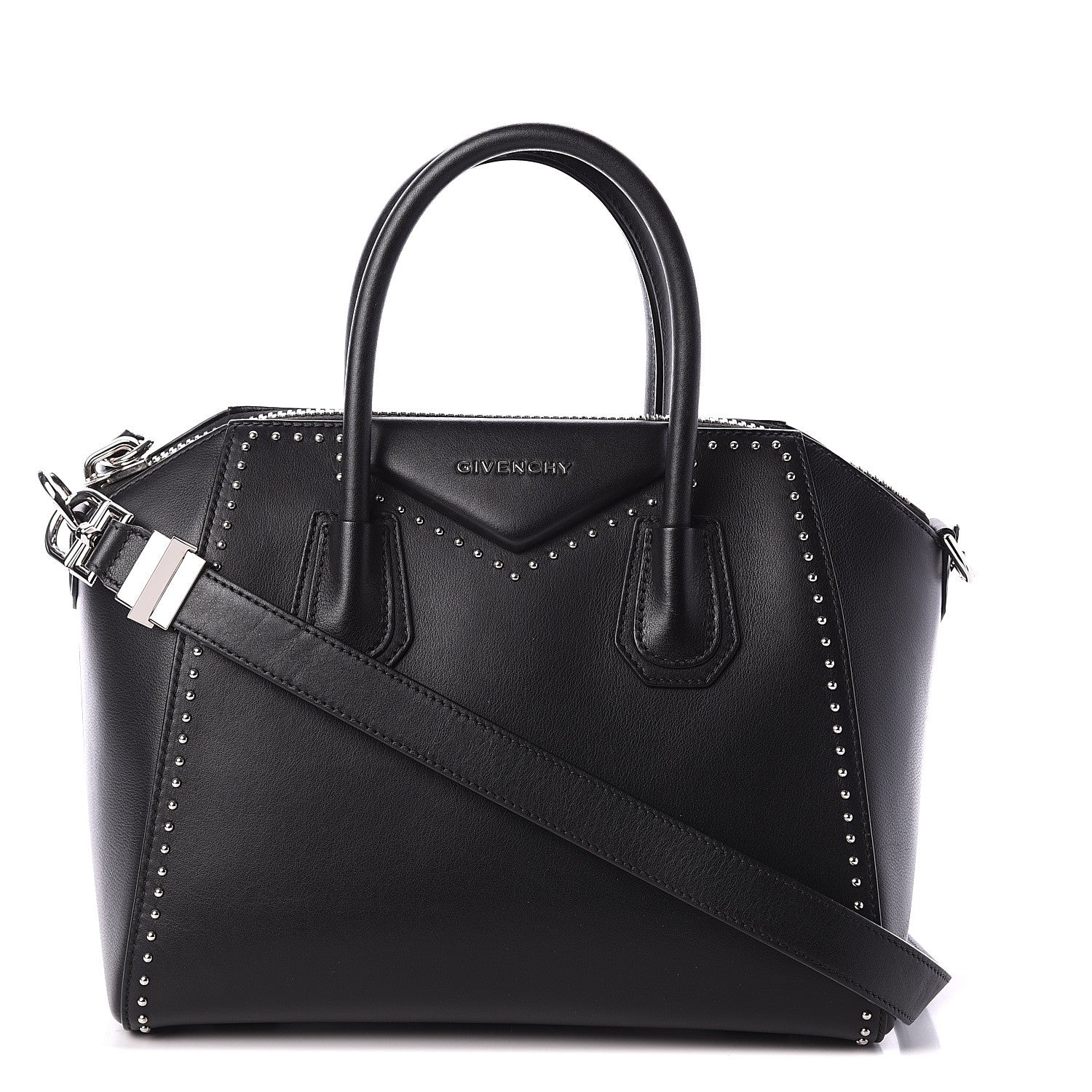 Givenchy Calfskin Small Studded Antigona Black 1 of 8