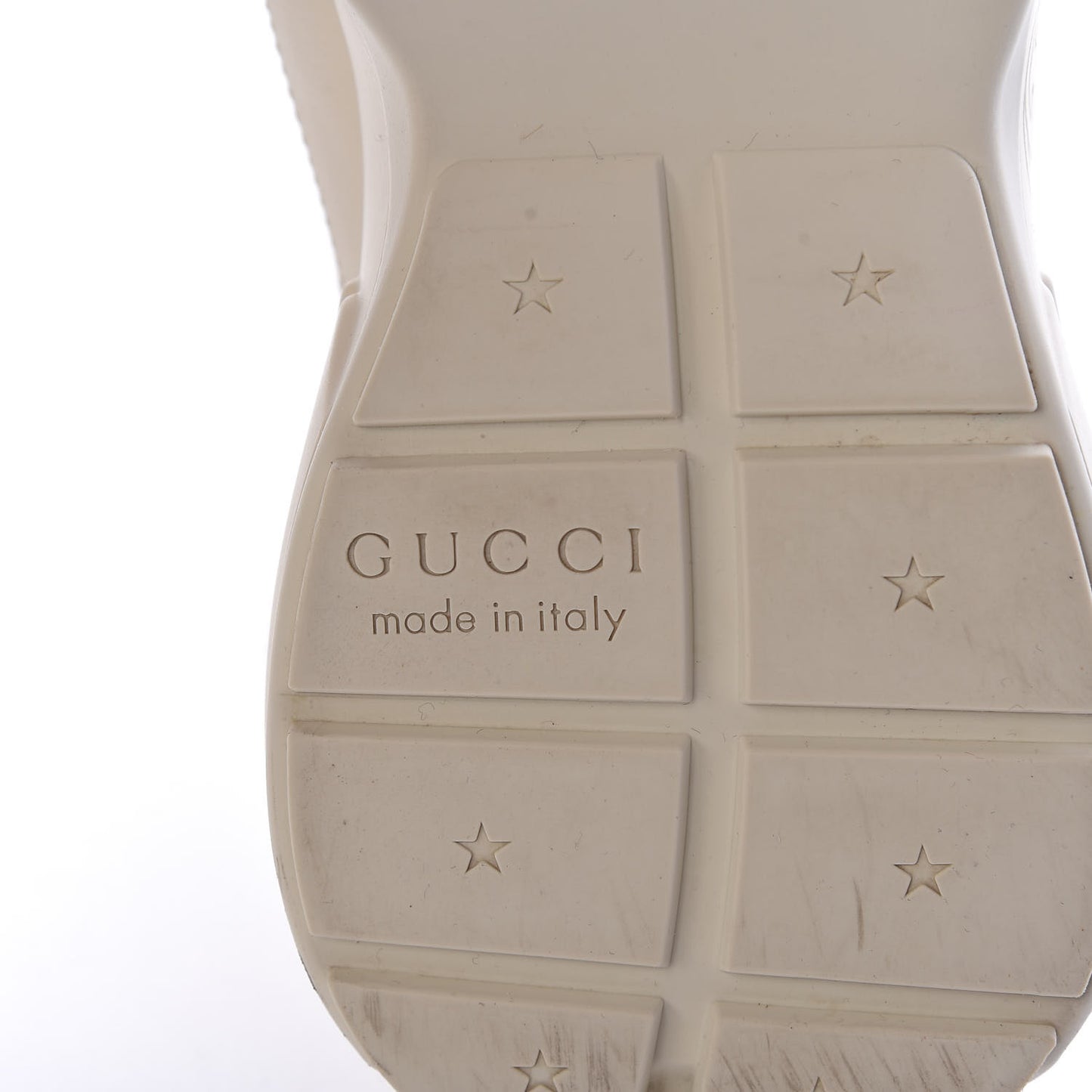 Calfskin Logo Womens Rhyton Sneakers 37.5 Ivory
