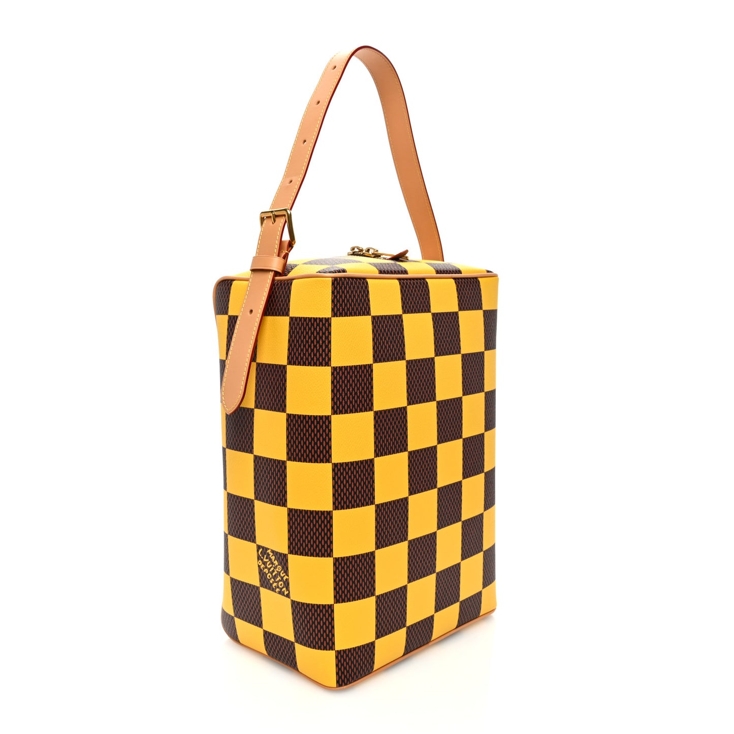 Damier Pop Shoes Bag Yellow