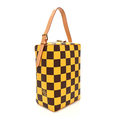 Louis Vuitton Damier Pop Shoes Bag Yellow 2 of 9