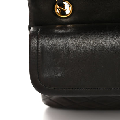 Chanel Lambskin Quilted Medium Double Flap Black 12 of 19