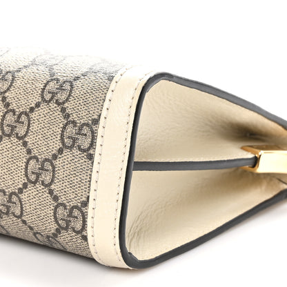 Gucci GG Supreme Monogram Textured Calfskin Web Small Ophidia Chain Shoulder Bag Beige Ebony Mystic White 11 of 11