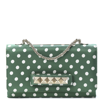 Valentino Garavani Silk Poise Va Va Voom Shoulder Bag Green Pop 1 of 12