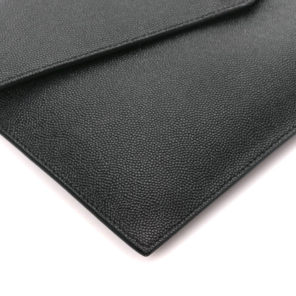Saint Laurent Grain De Poudre Uptown Pouch Black 9 of 11