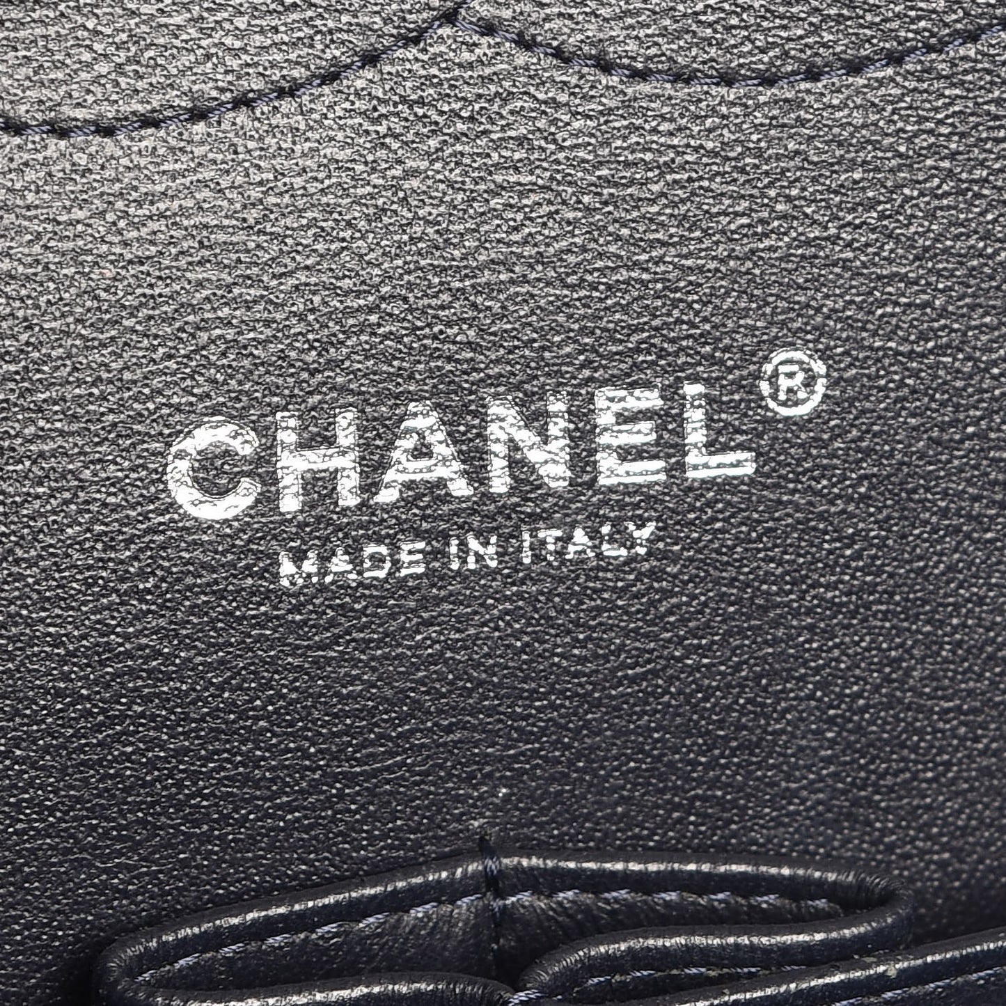 Lambskin Quilted Jumbo Double Flap Navy