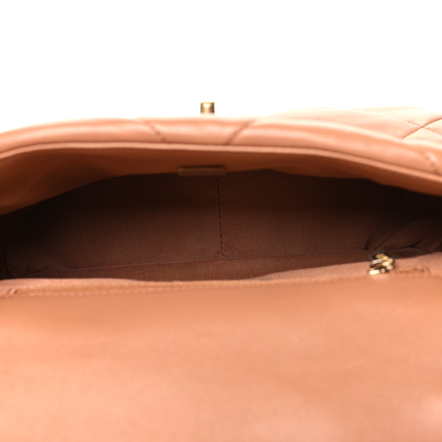 Lambskin Quilted Medium Chanel 19 Flap Brown