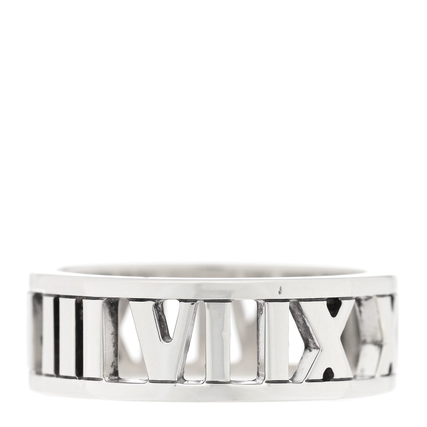 Tiffany Sterling Silver Wide Atlas Open Ring 53 6.25 1 of 4