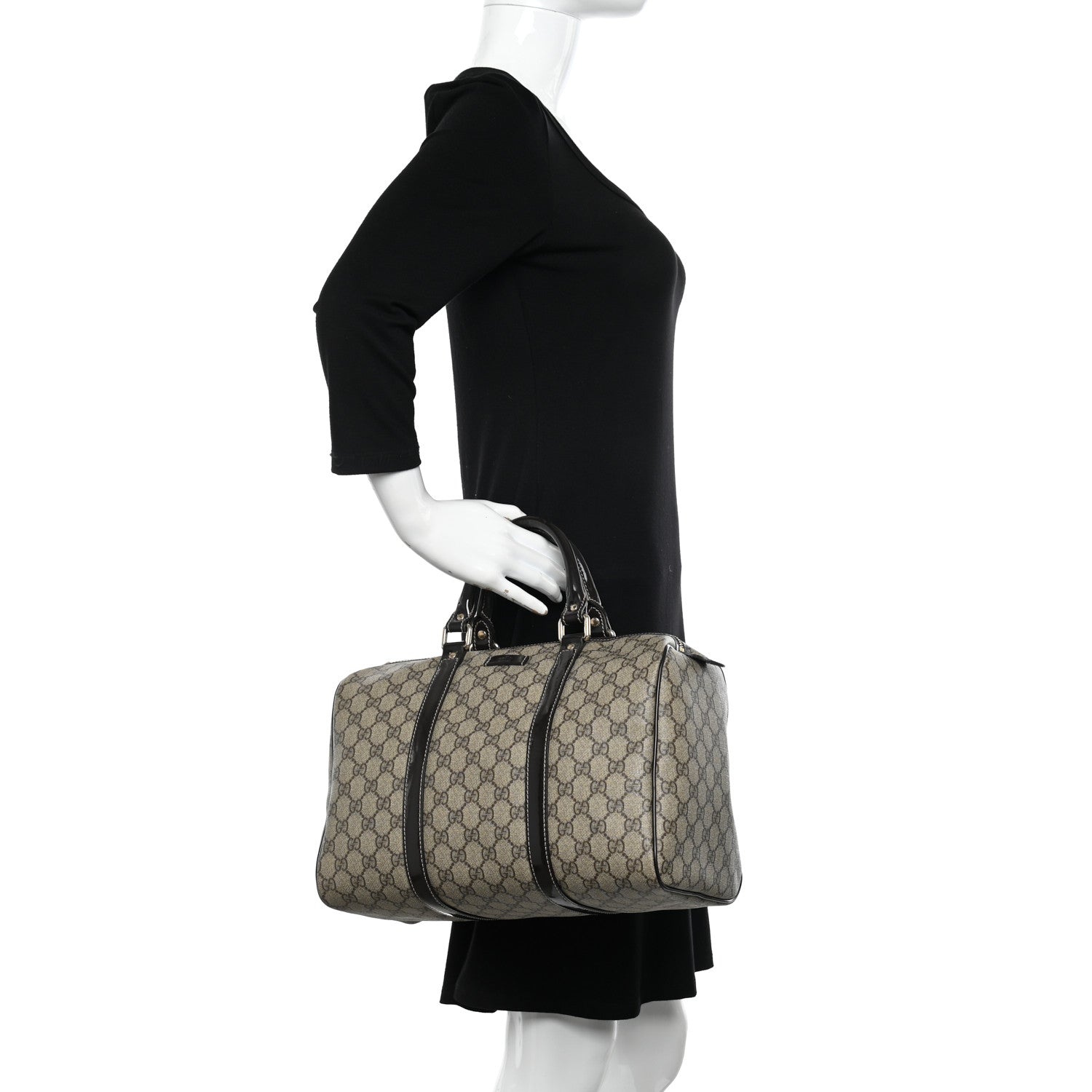 Gucci Monogram Canvas Medium Joy Boston Dark Brown 2 of 11