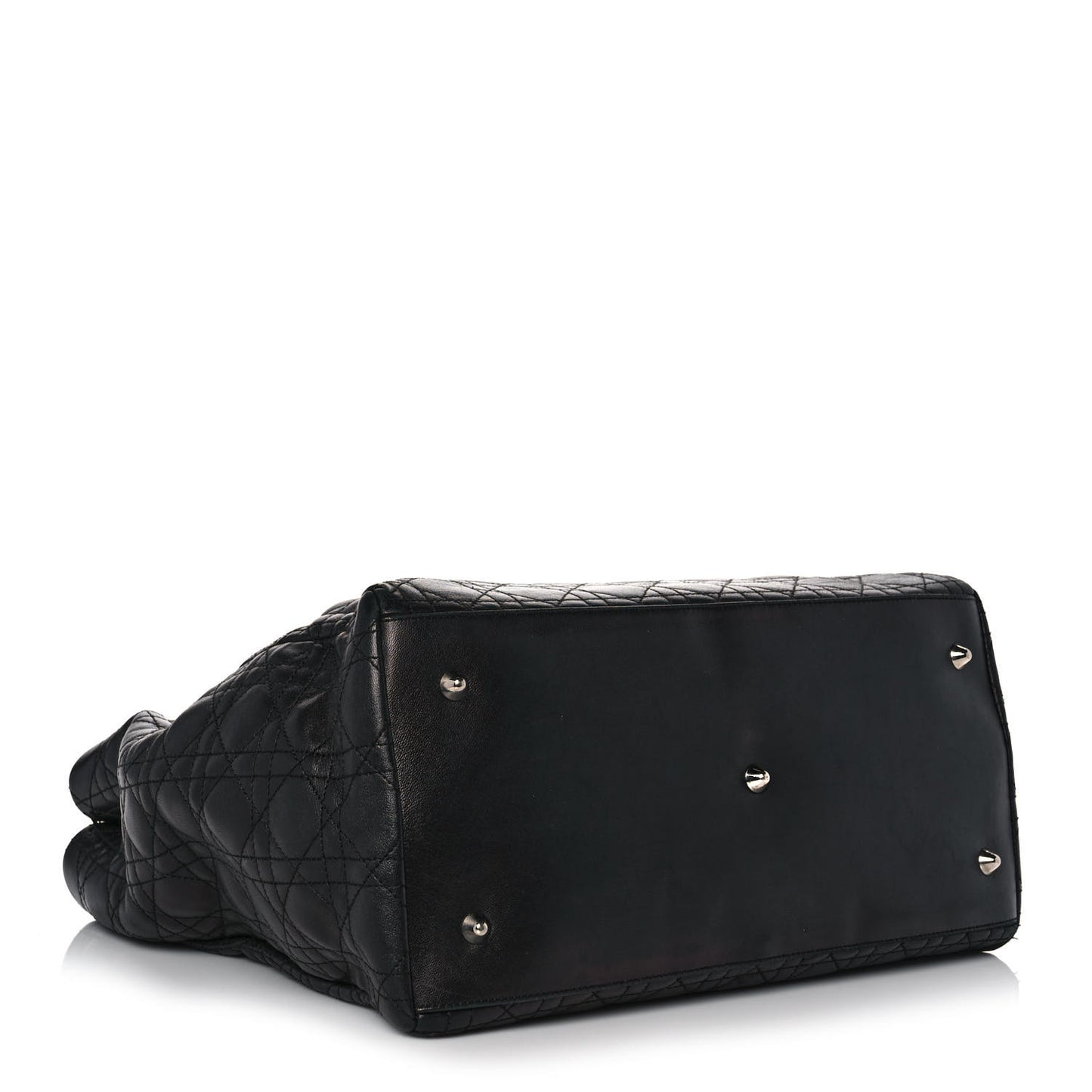 Lambskin Cannage Large Dior Soft Shopping Tote Black