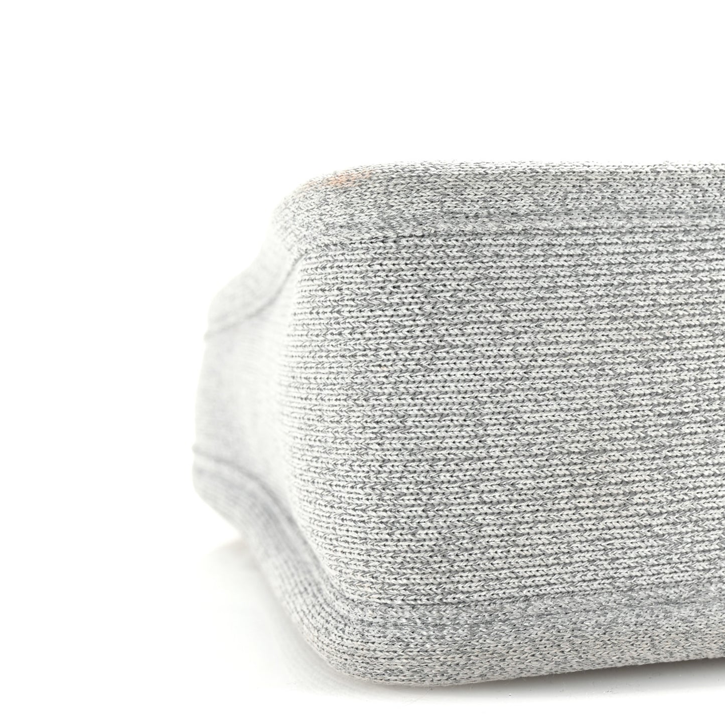 Metallic Ribbed Knit Small Ryan Bag Silver