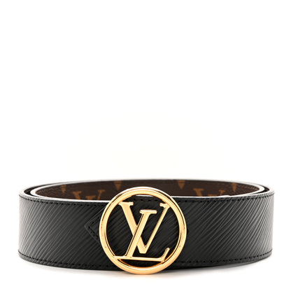 Louis Vuitton Monogram Epi 35mm LV Circle Reversible Belt 75 30 Black 1 of 10