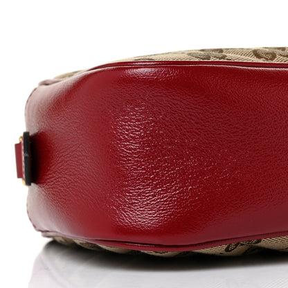 Gucci Monogram Azalea Calfskin Matelasse Diagonal Small GG Marmont Chain Shoulder Bag Beige Ebony New Cherry Red 8 of 9