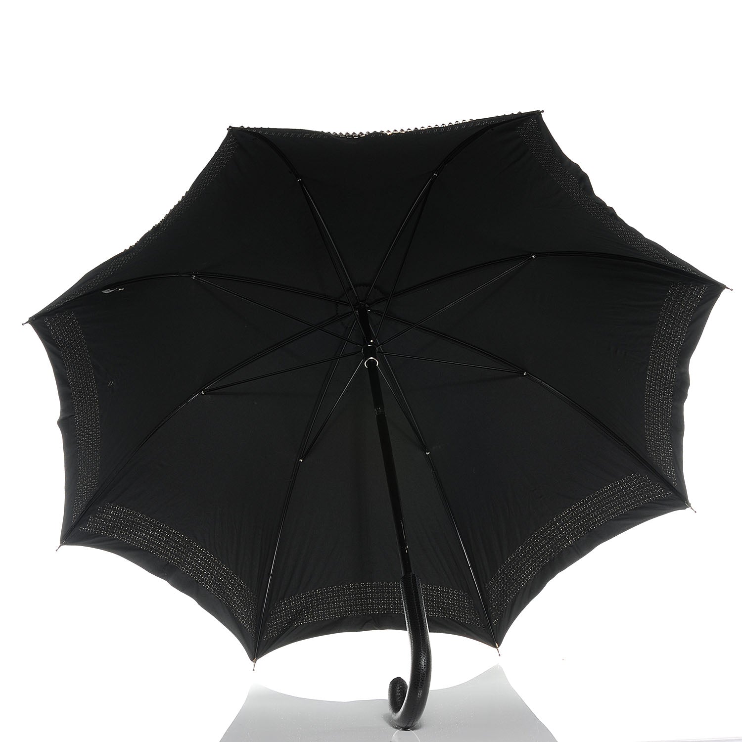Burberry Waterloo Studded Umbrella Black 3 of 4
